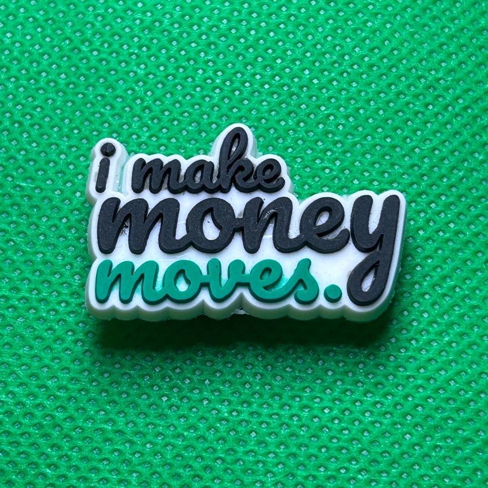 🌼 (5/$10 or 10/$15) NEW “Money Moves” Croc Charm Collection Gift, Bundle to save